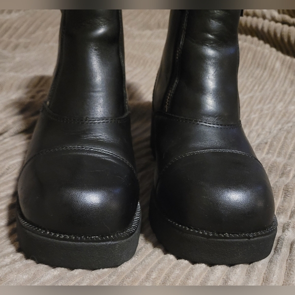 VINTAGE Harley-Davidson Women's "Starter Switch" Moto Boots - Lug Sole 7.5 - Picture 3 of 12